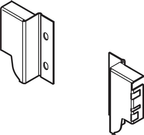 Rear Fixing Brackets ''M'' 97mm Nickel (Left) Bulk
